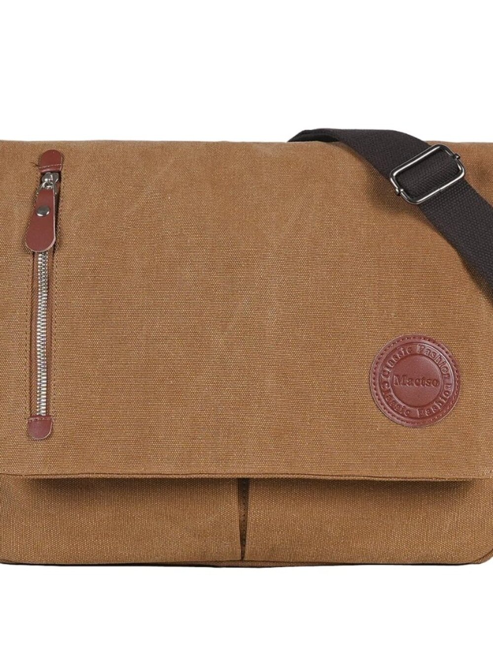 Vintage Canvas Satchel Messenger Bag for Men Women,Travel Shoulder bag 13.5"